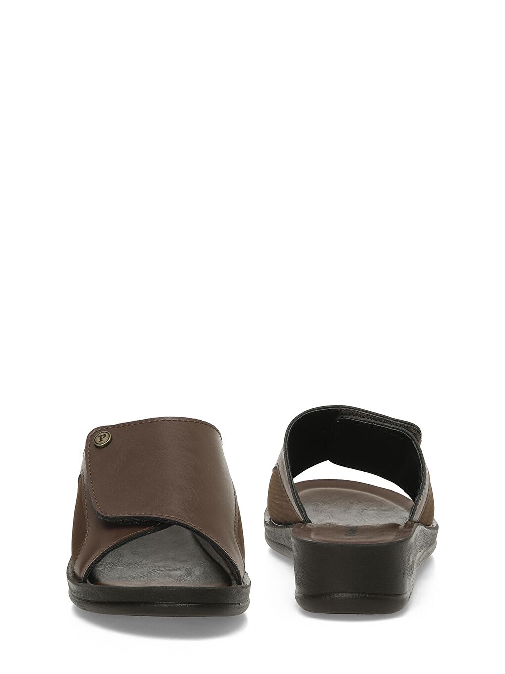 607032.Z4PR Kahverengi Kadın Dolgu Topuk Terlik-4