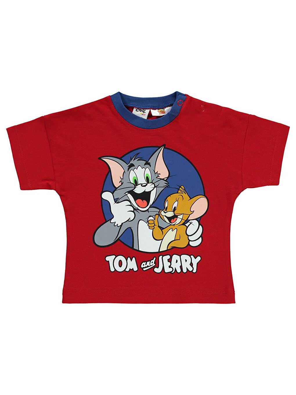 Civil Kırmızı Tom And Jerry Erkek Bebek Şortlu  Takım 6-18 Ay Kırmızı - 2