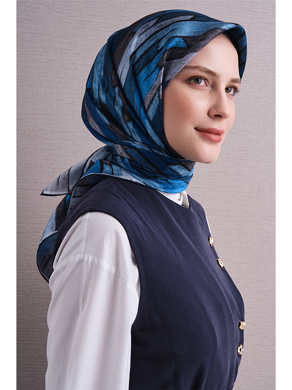 İndigo Dj Saf İpek Eşarp 9612d (s) 03-2