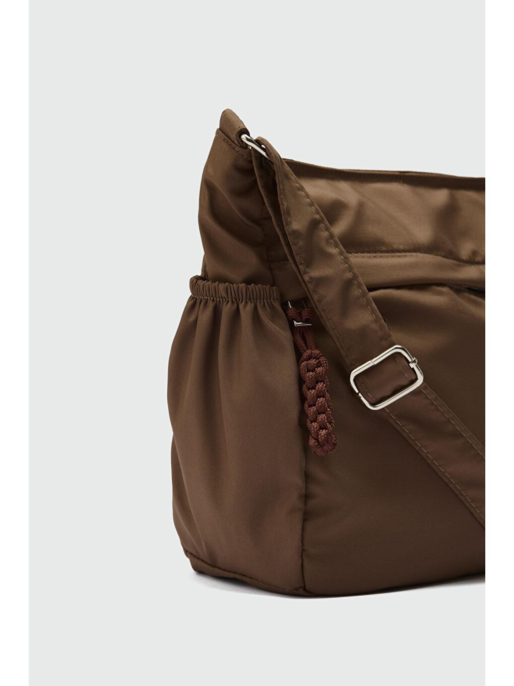 Kahverengi Amou Çok Cepli Çapraz Çanta Kahve-4