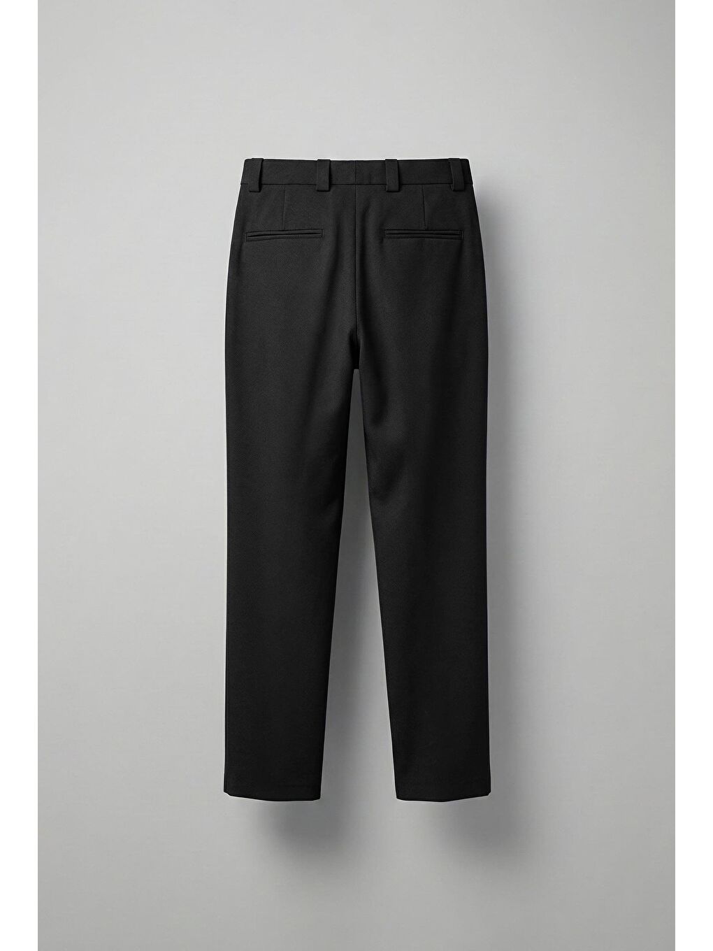 Erkek Baggy Fit Kumaş Pantolon Siyah-1