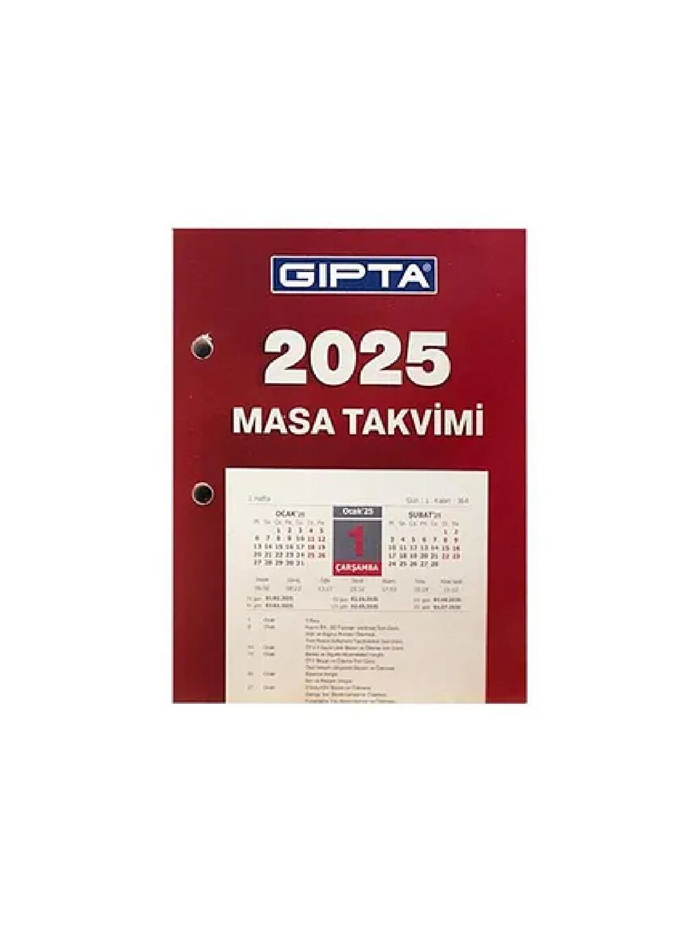 Gıpta 2025 365-GTB 10x13 Masa Takvimi Blok AJND 1 Adet