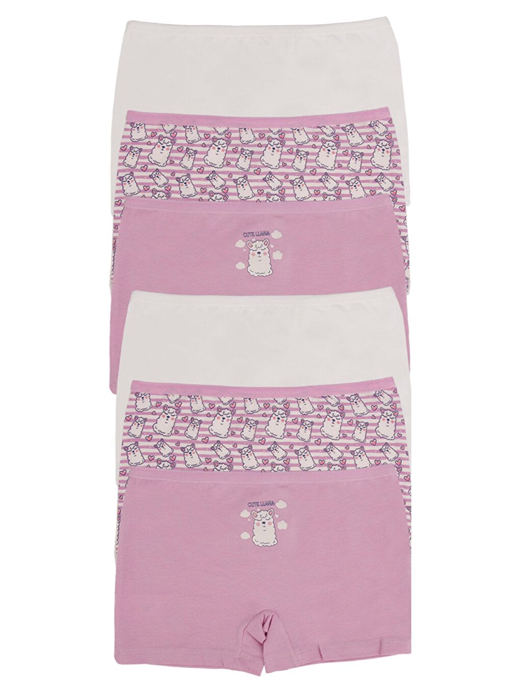 Karışık Kız Bebek Pamuklu Boxer 6'Lı Paket