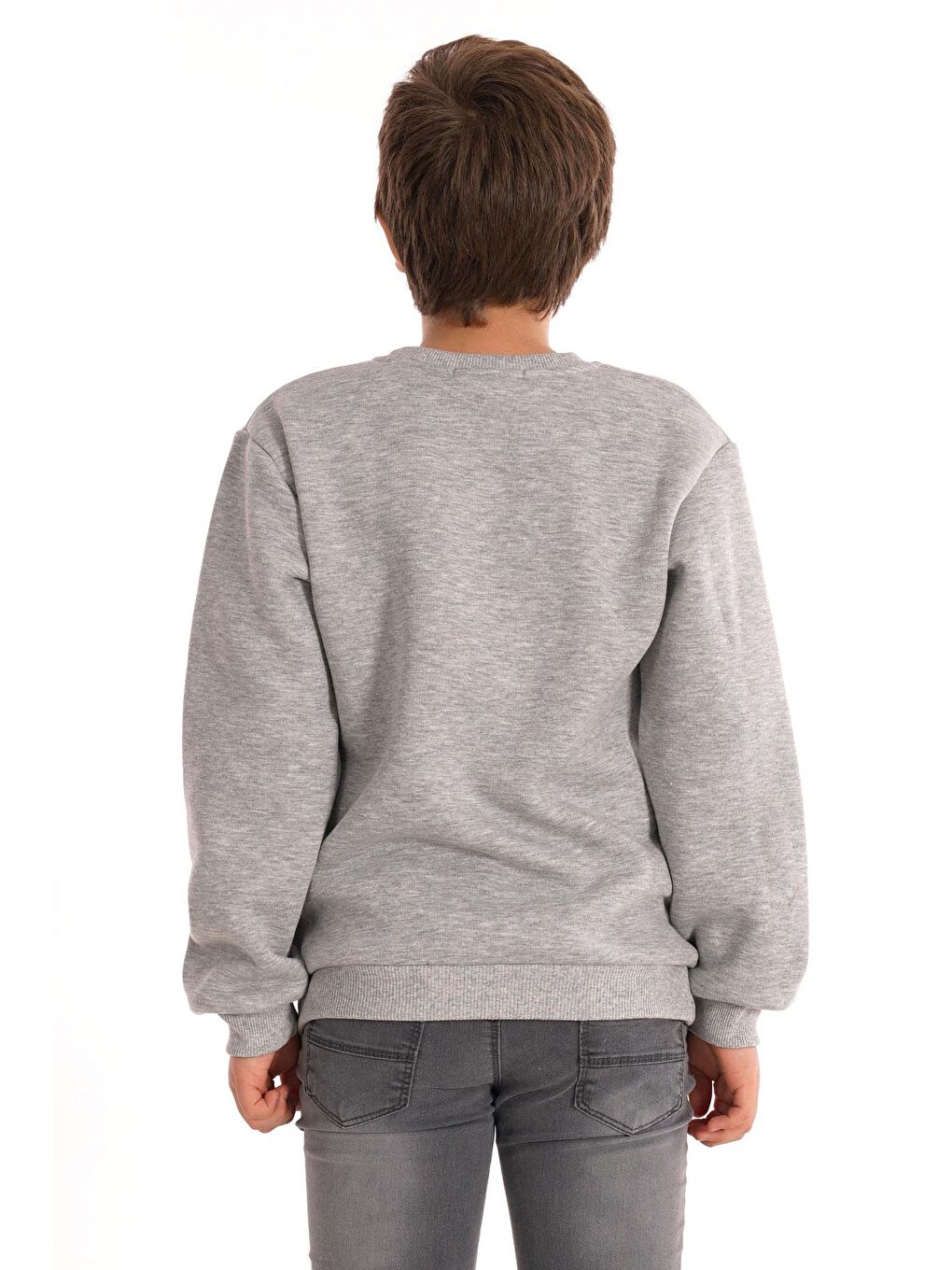 Hello Guest Baskılı Gri Renk Erkek Çocuk Sweat-5