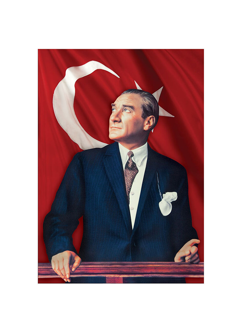 KS GAMES Renksiz Puzzle 1000 Parça Atatürk Ve Türk Bayrağı 20728 - 1