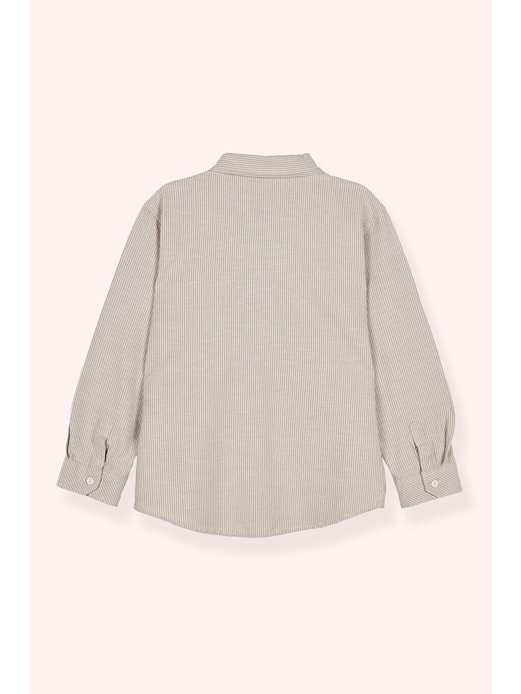 Erkek Çocuk Çizgi Desenli Gömlek Bej-2