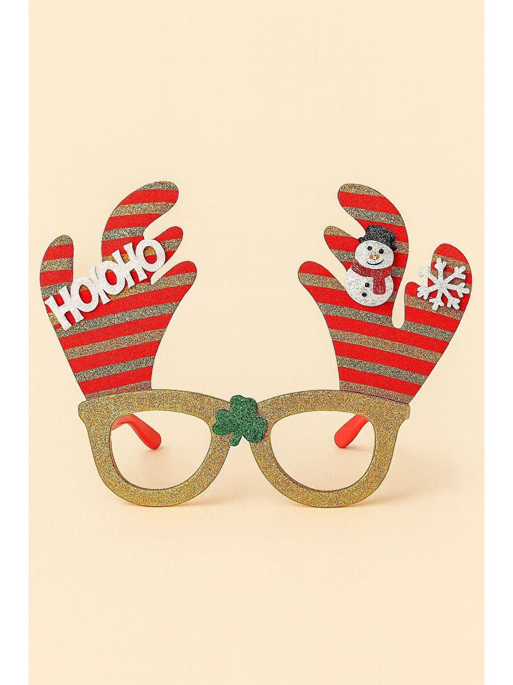 Karışık Geyik Boynuzlu Yılbaşı Temalı Parti Gözlüğü