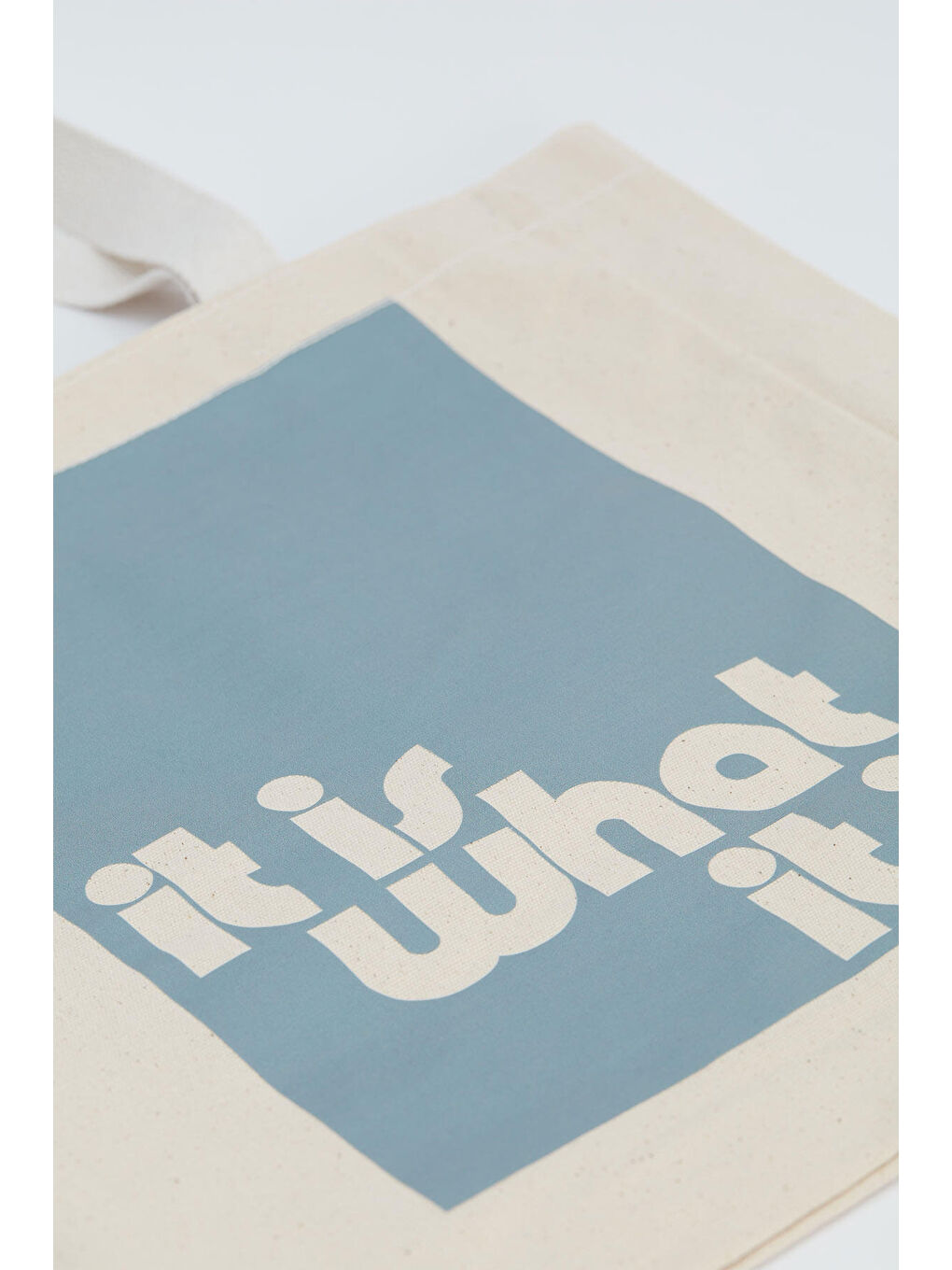 Mavi Baskılı Körüklü Bez Çanta Blue-3