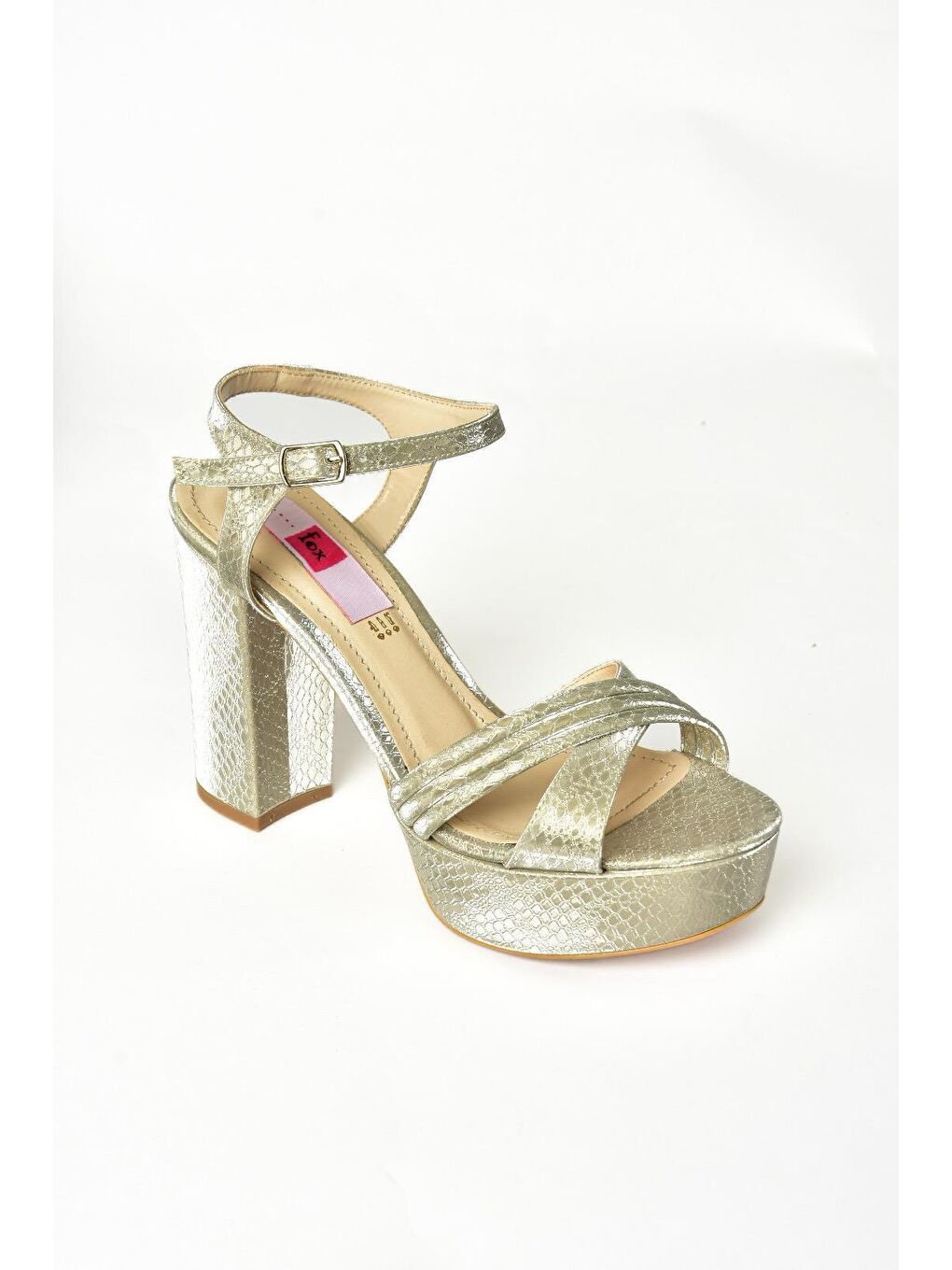 Sarı S8202044 Altın Kadın Topuklu Ayakkabı-3