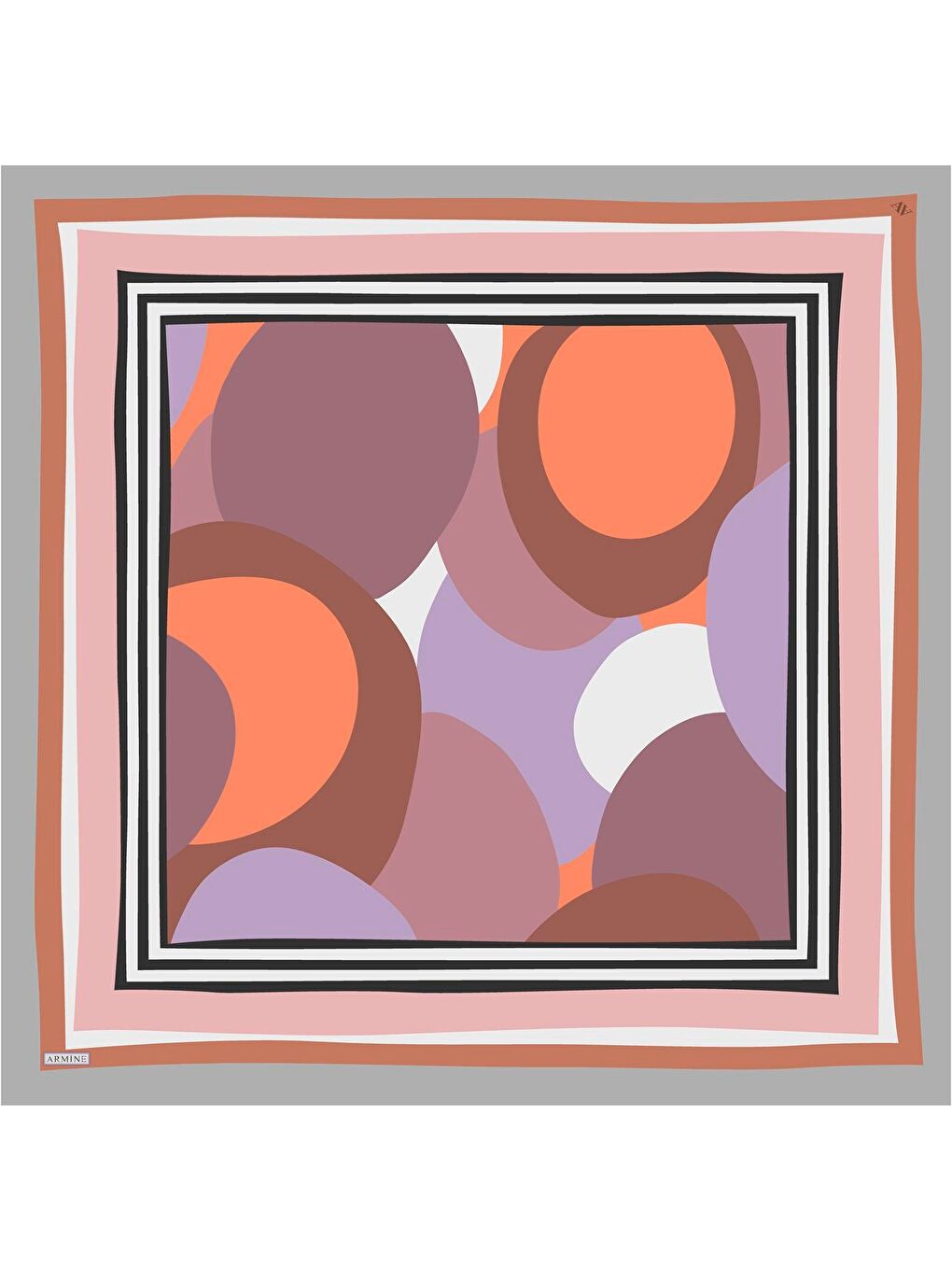 Karışık Klasik Desenli Saf İpek Sura Eşarp 9313 37-3