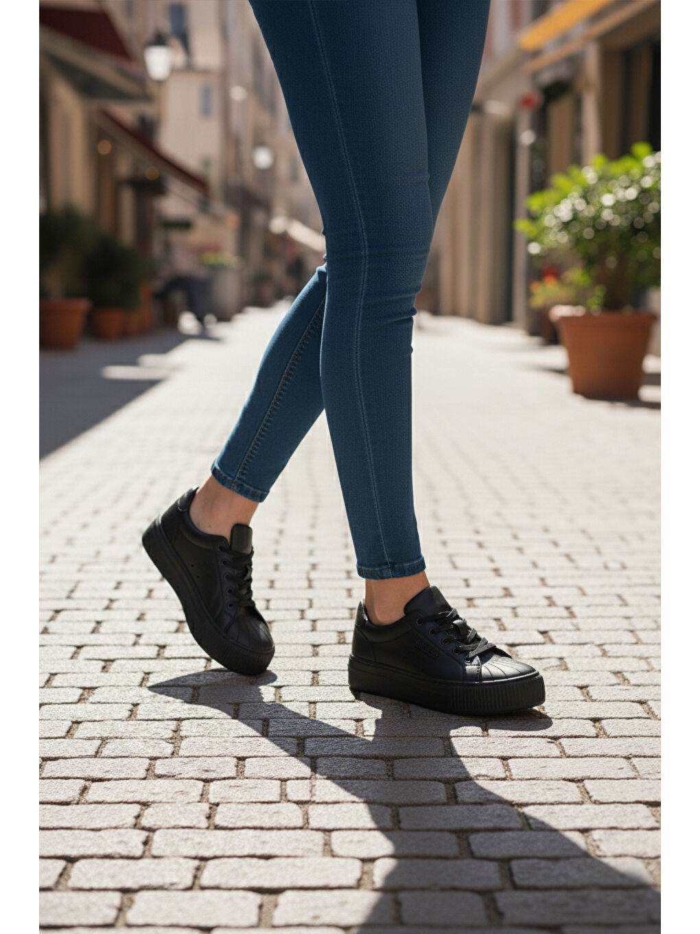 Siyah Bağcıklı Unisex Spor Ayakkabı Grov 410 G-2