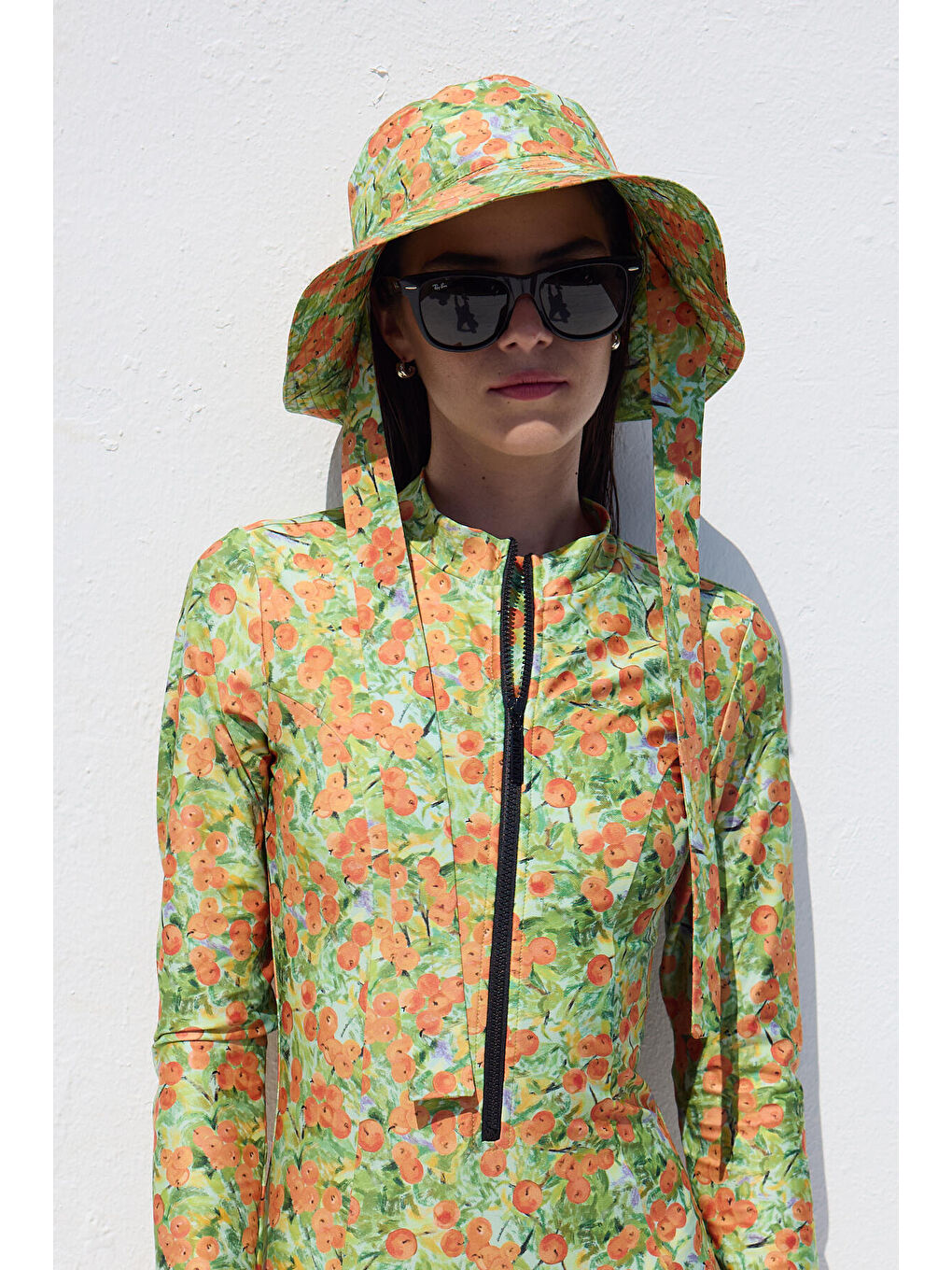 Pembe Bağlamalı Bucket Şapka Peach-2