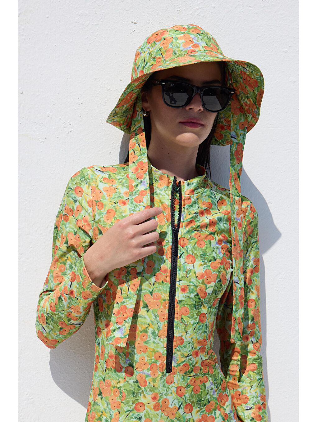 Pembe Bağlamalı Bucket Şapka Peach-3