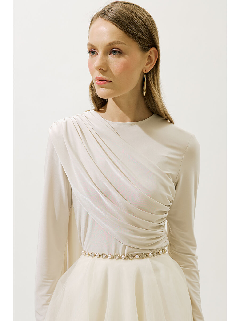 Sarı İnci Ve Halka Sıralı Kemer Gold-1