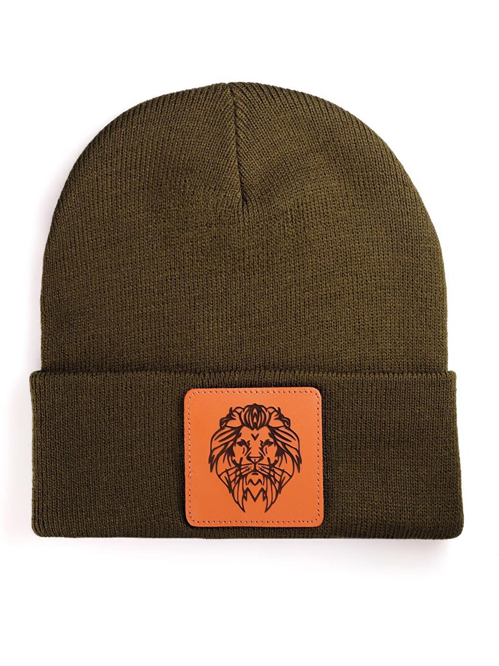 BlackBörk Orta Bej V1 Akrilik Aslan - 13 Kod Logolu Unisex Haki Bere (Beanie)