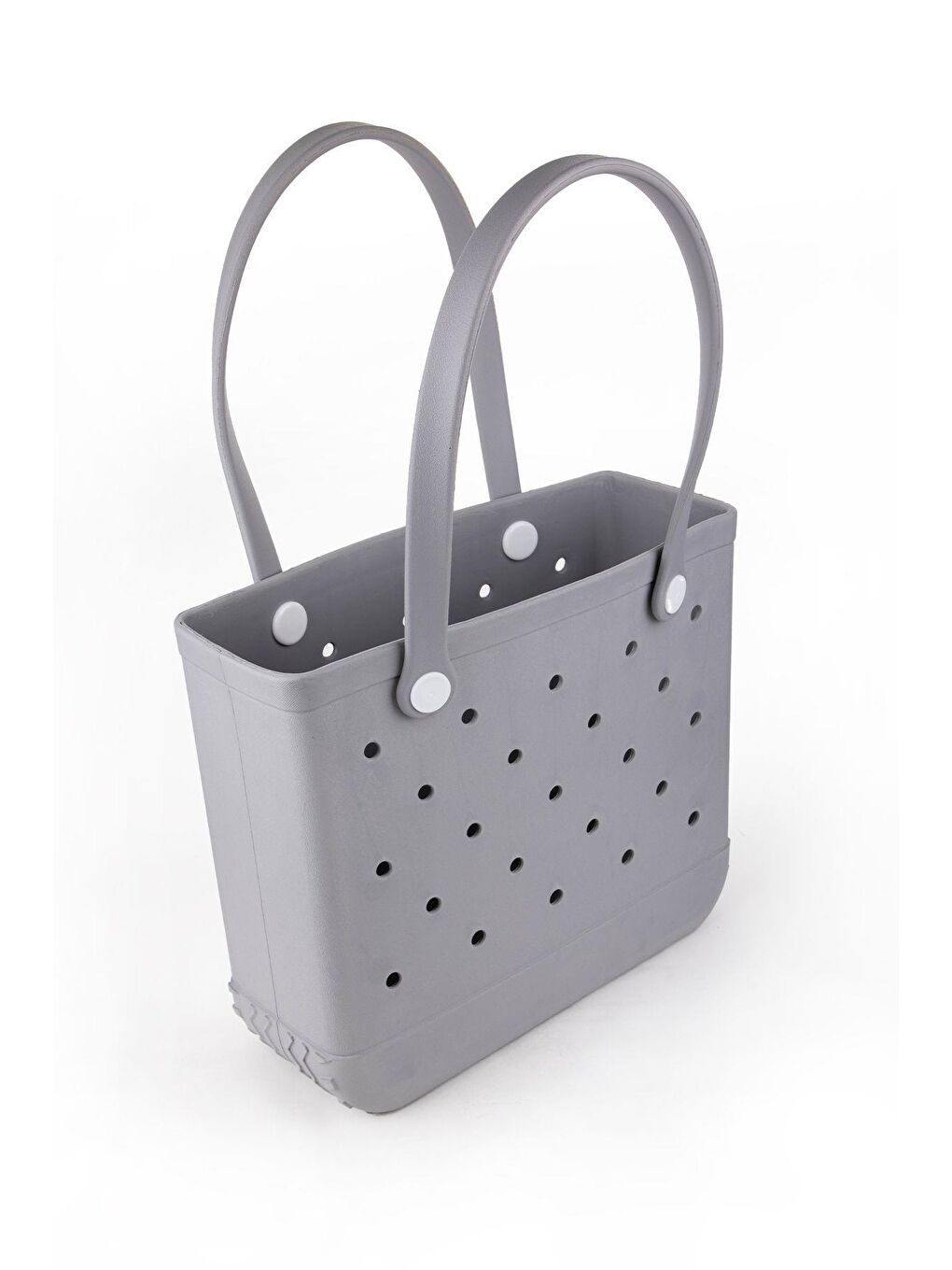 Gri Su Geçirmez Delikli Kadın Plaj Çantası-2