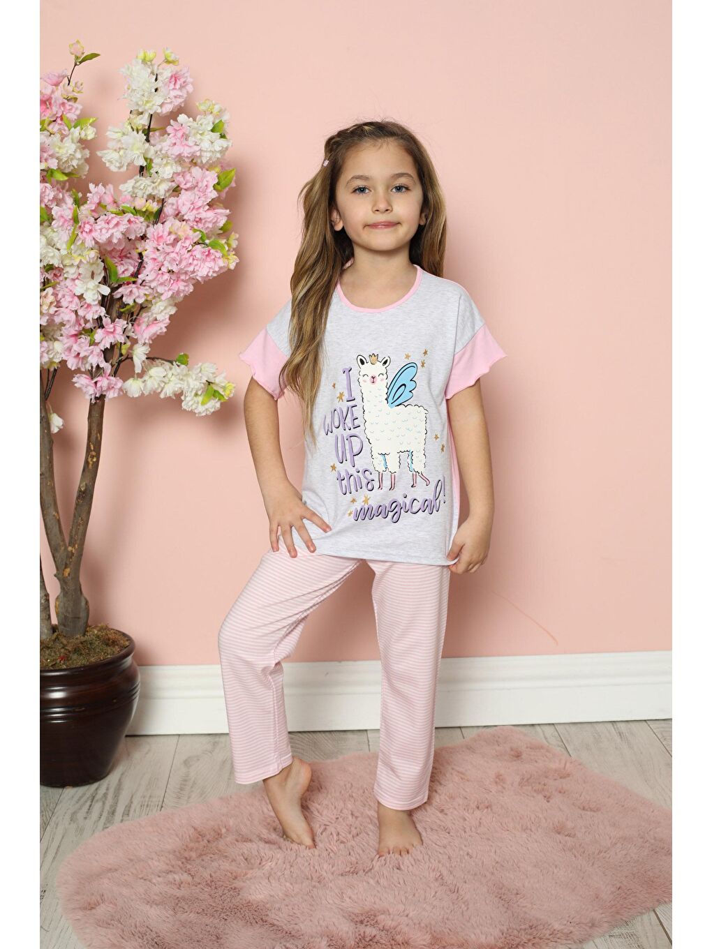 Karışık Kız Bebek Kısa Kol Pijama Takım