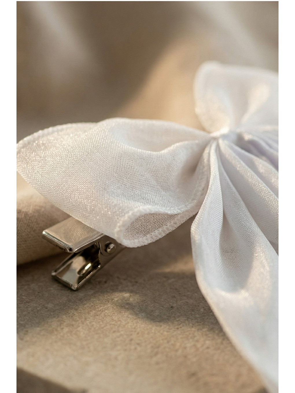 Tül Fiyonklu Toka Beyaz-2