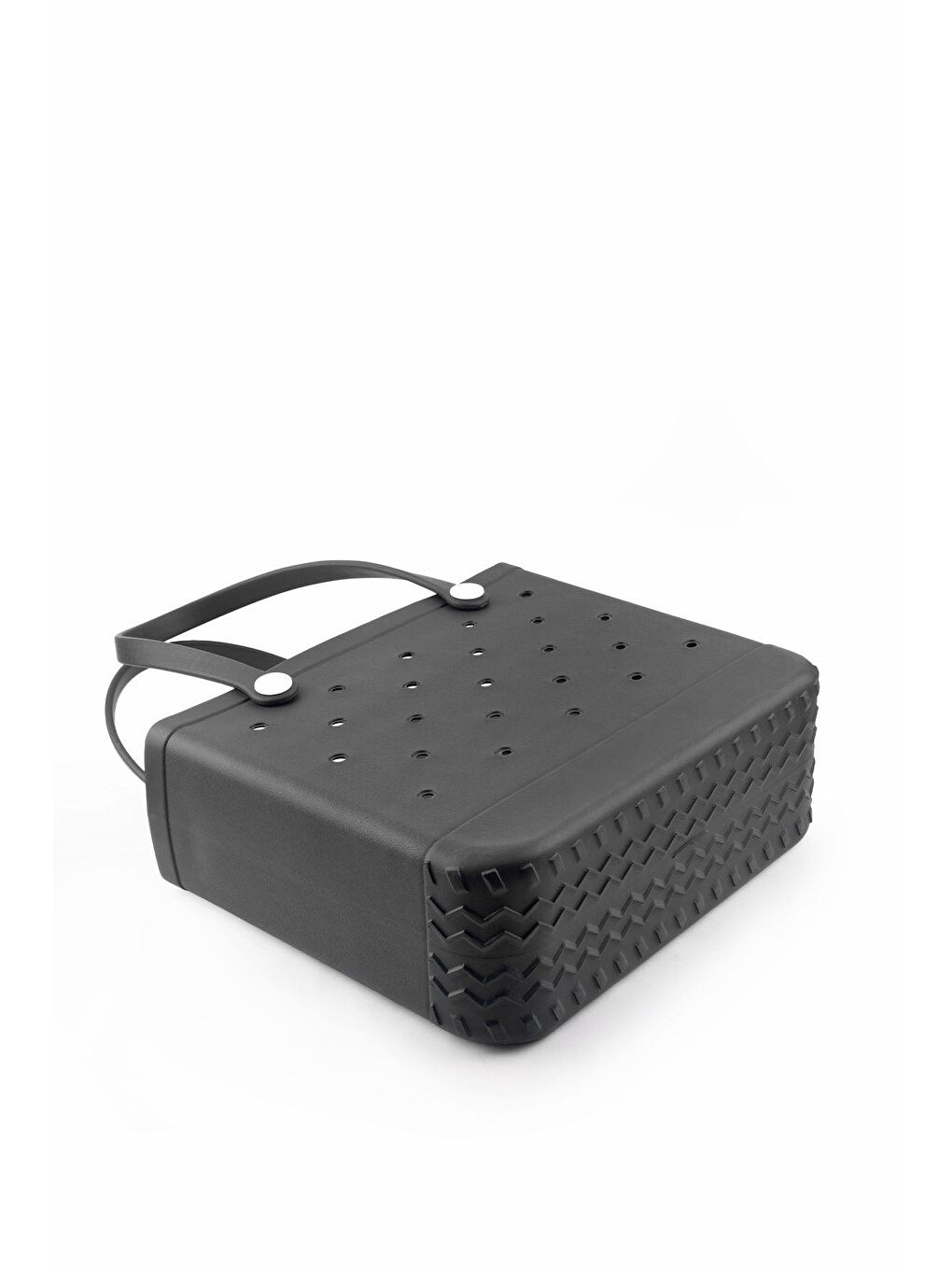 Siyah Su Geçirmez Delikli Kadın Plaj Çantası-3