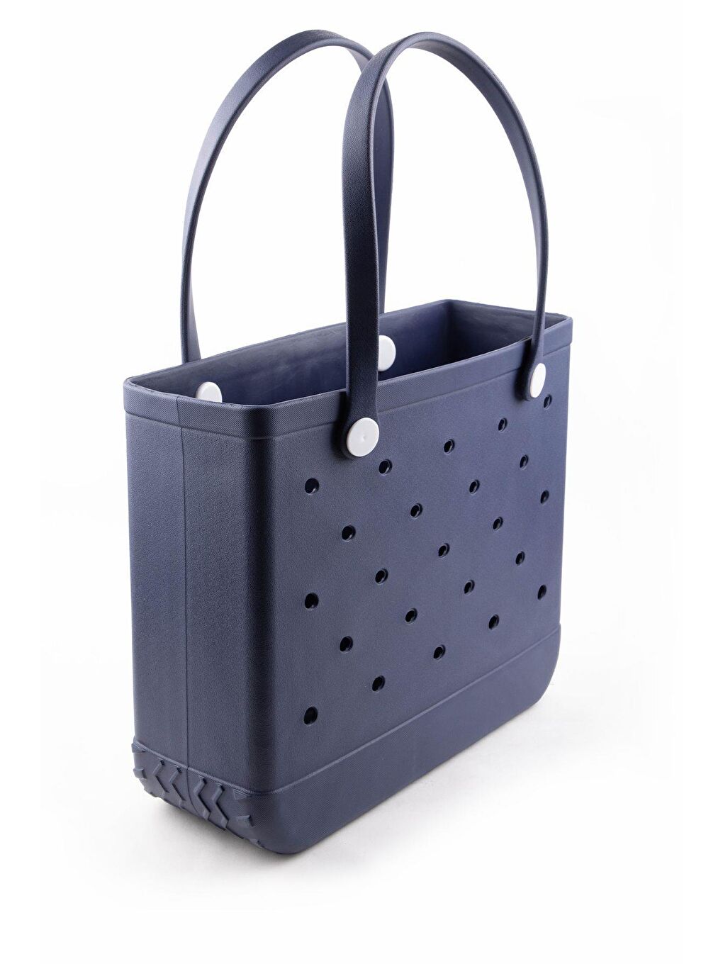 Lacivert Su Geçirmez Delikli Kadın Plaj Çantası