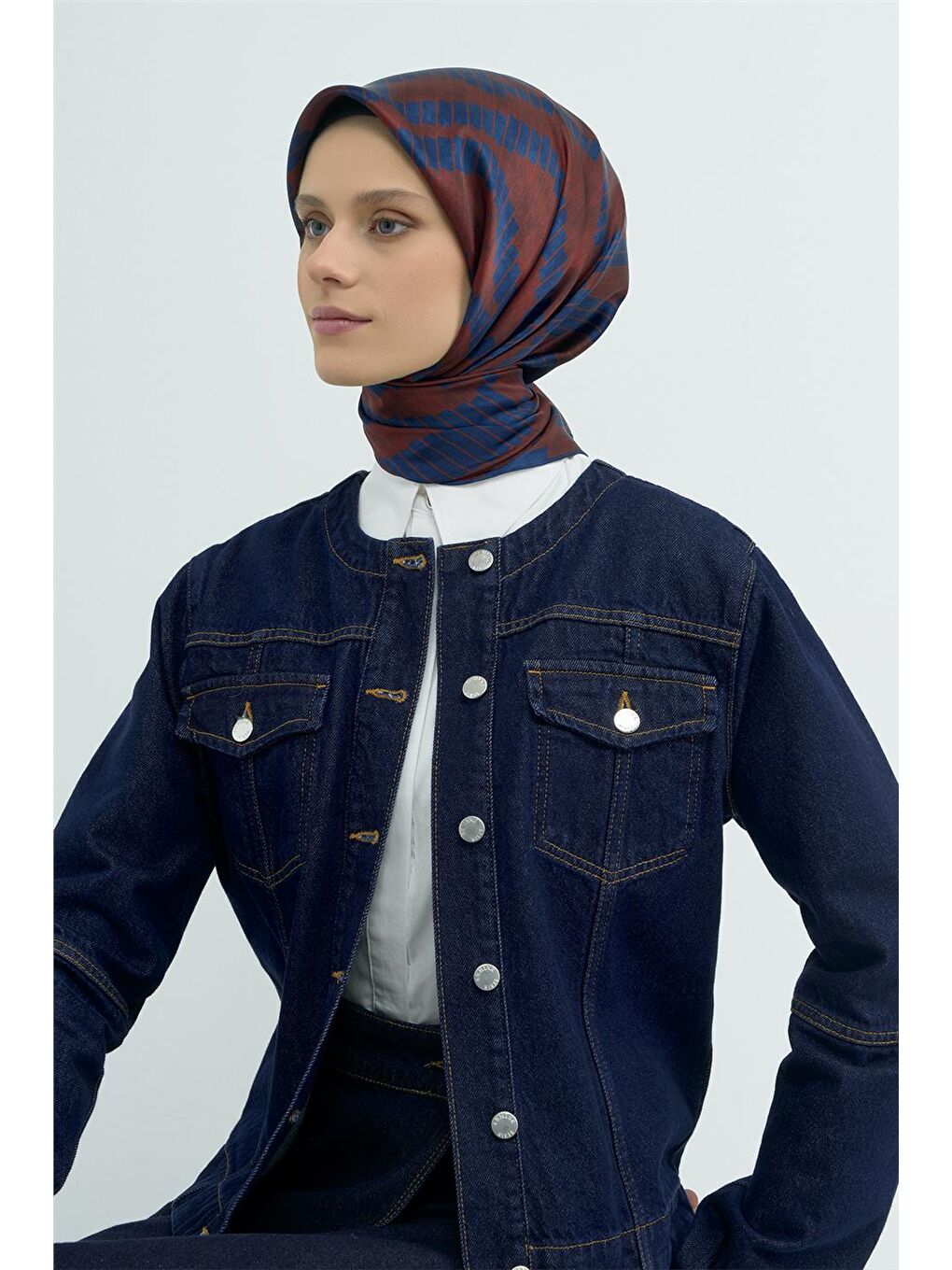 Kahverengi Saf İpek Sura Eşarp 9525D 59