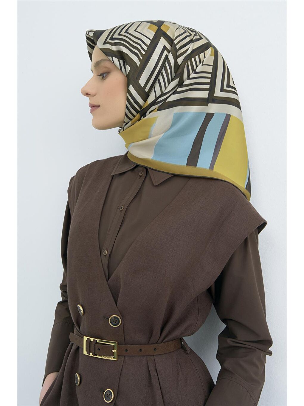 Karışık Saf İpek Twill Eşarp 9534D 81-1