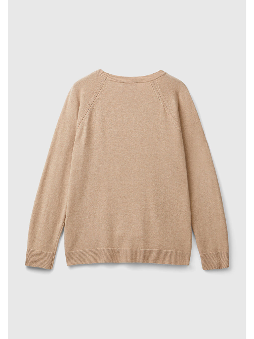 Kahverengi Kadın Sütlü Kahve Kaşmir Karışımlı Kazak-3