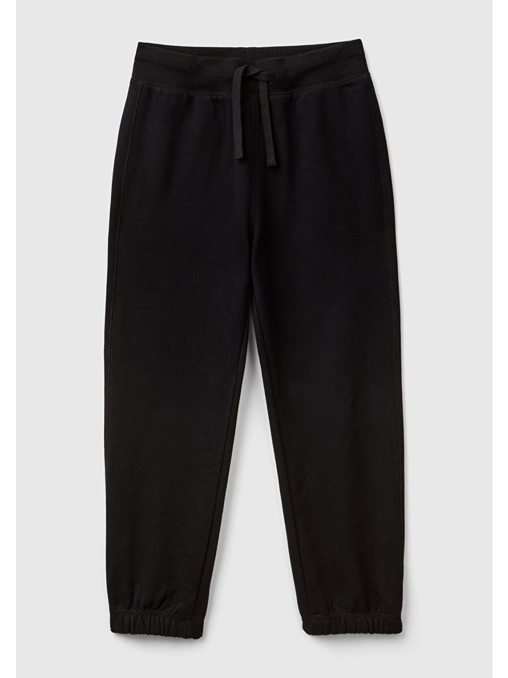 Erkek Çocuk Siyah Sağ Arka Cebi Logolu Beli Lastikli Büzgü İpli Eşofman Altı