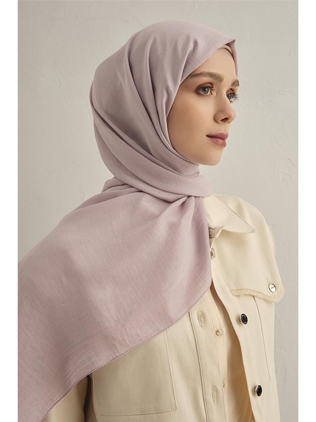 Pembe Bordürlü Lyocell Şal 43-3