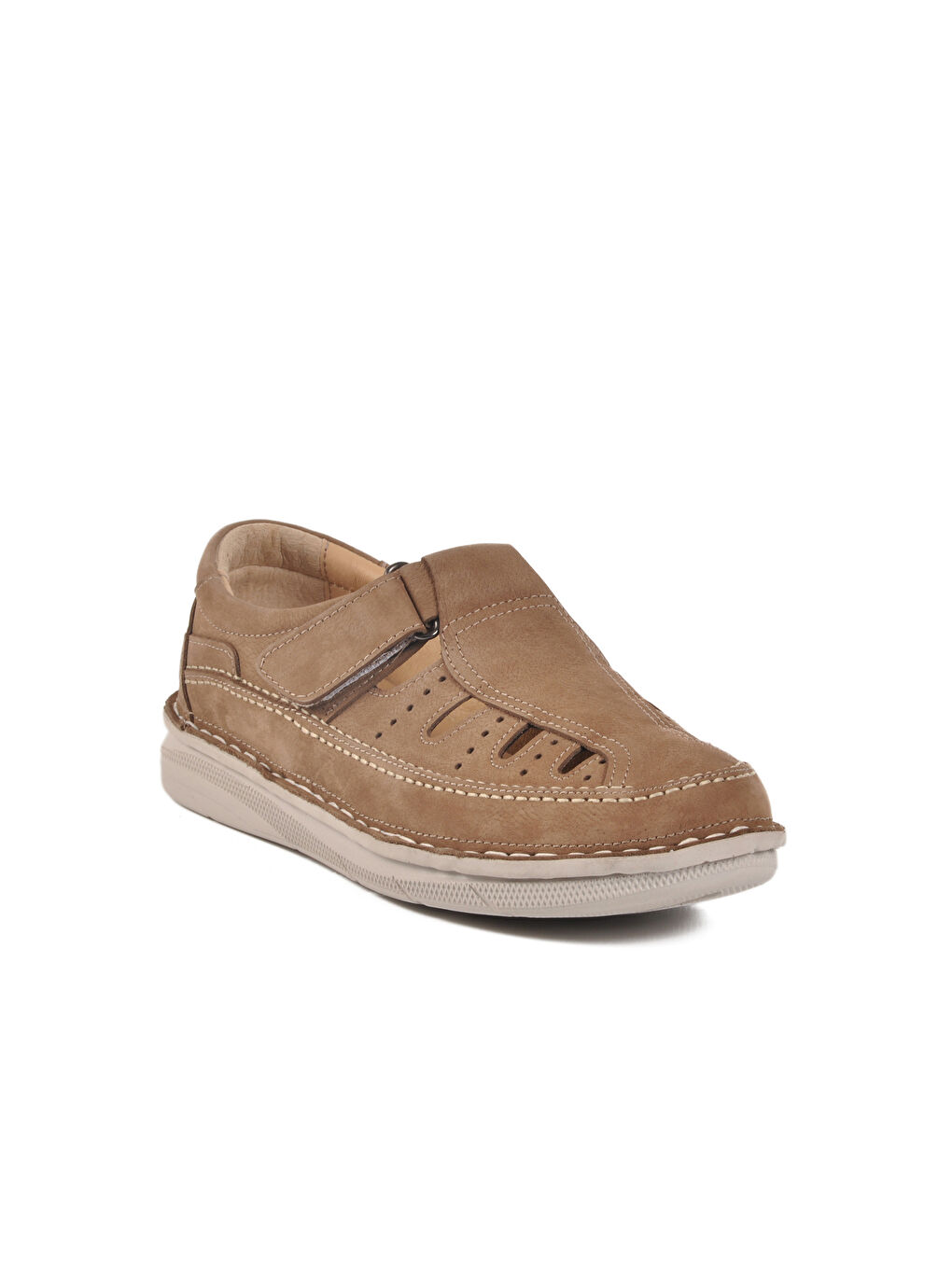 Bej Kum Süet Hakiki Deri Erkek Cırtlı Casual Ayakkabı 2623 M-2