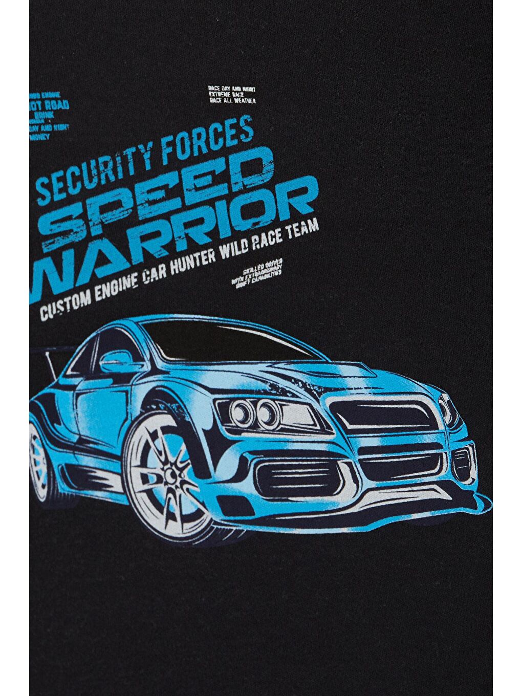 Erkek Çocuk Uzun Kollu Tişört Yarış Temalı Araba Baskılı Lacivert (3-7 Yaş)-3