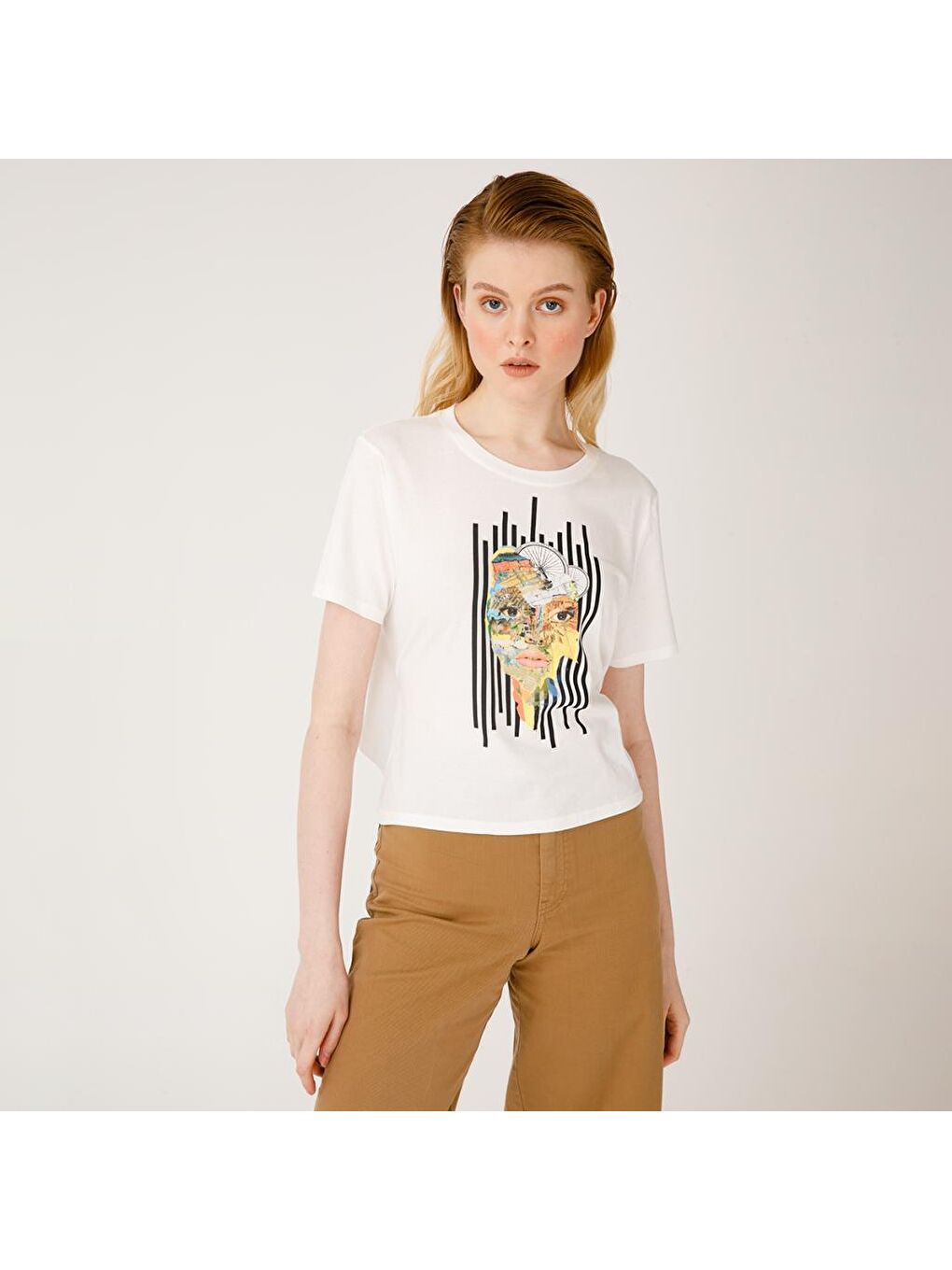 Beyaz Nature Doğa Kadın T-shirt-4