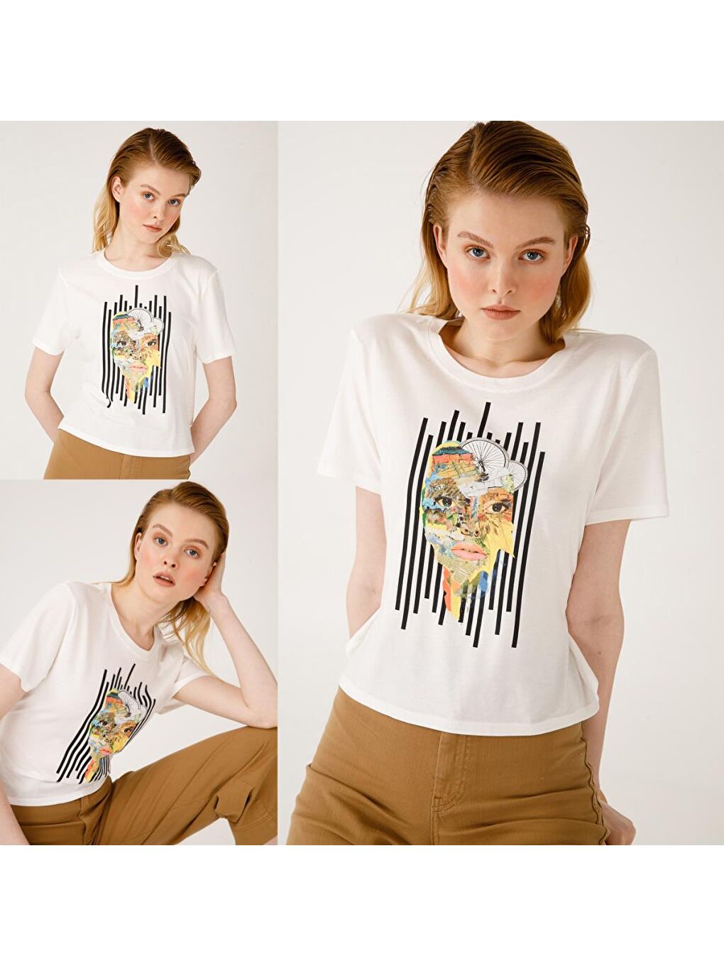 Beyaz Nature Doğa Kadın T-shirt-5