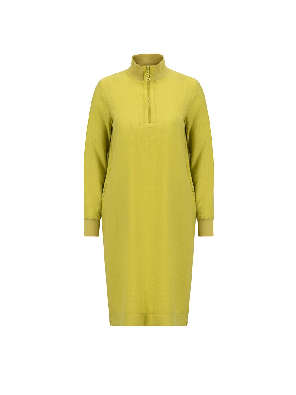 Sarı Fermuar Detaylı Tunik 25Yt433 Asit-5