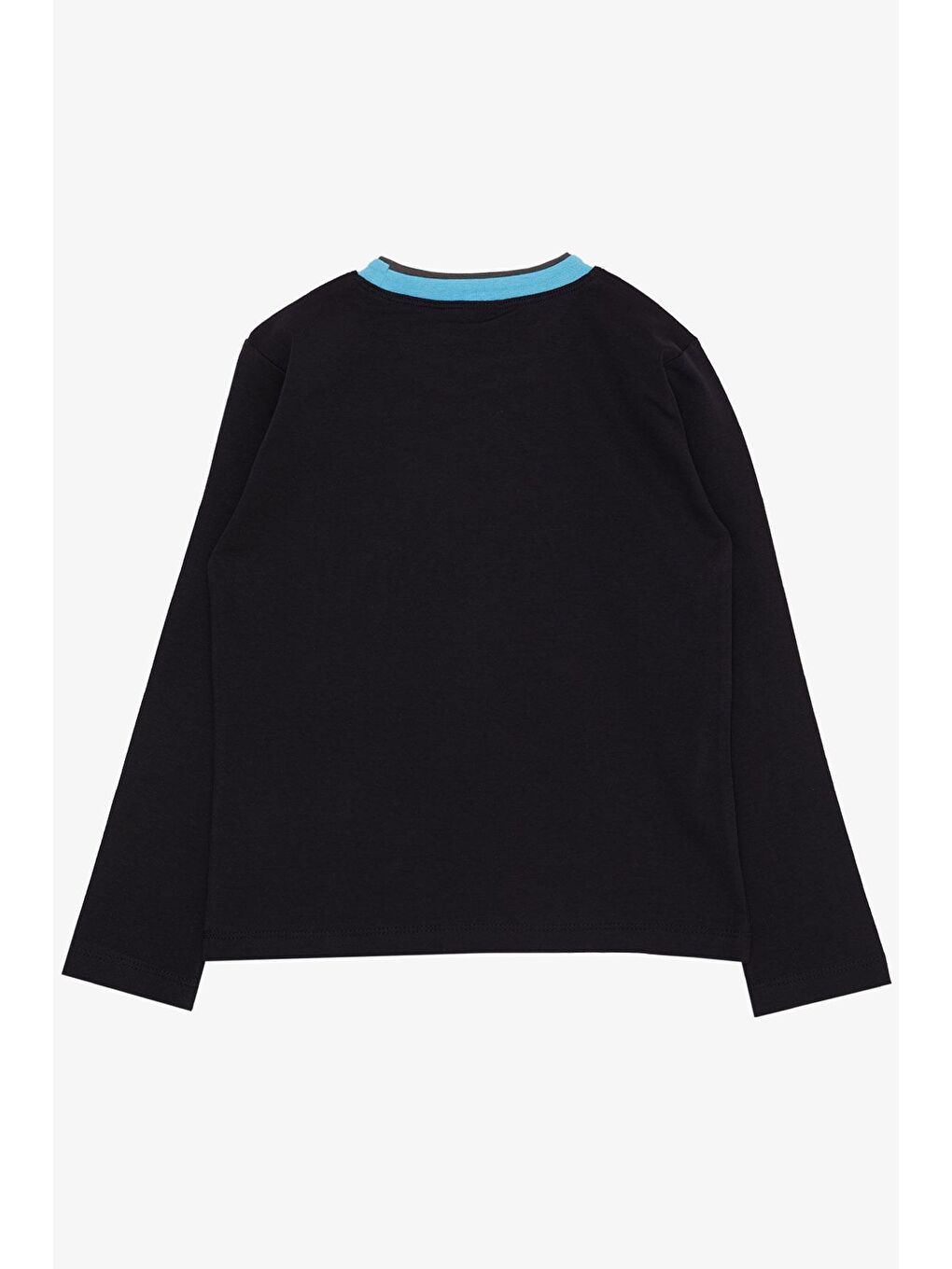 Erkek Çocuk Uzun Kollu Tişört Yazı Baskılı Lacivert (5-9 Yaş)-1