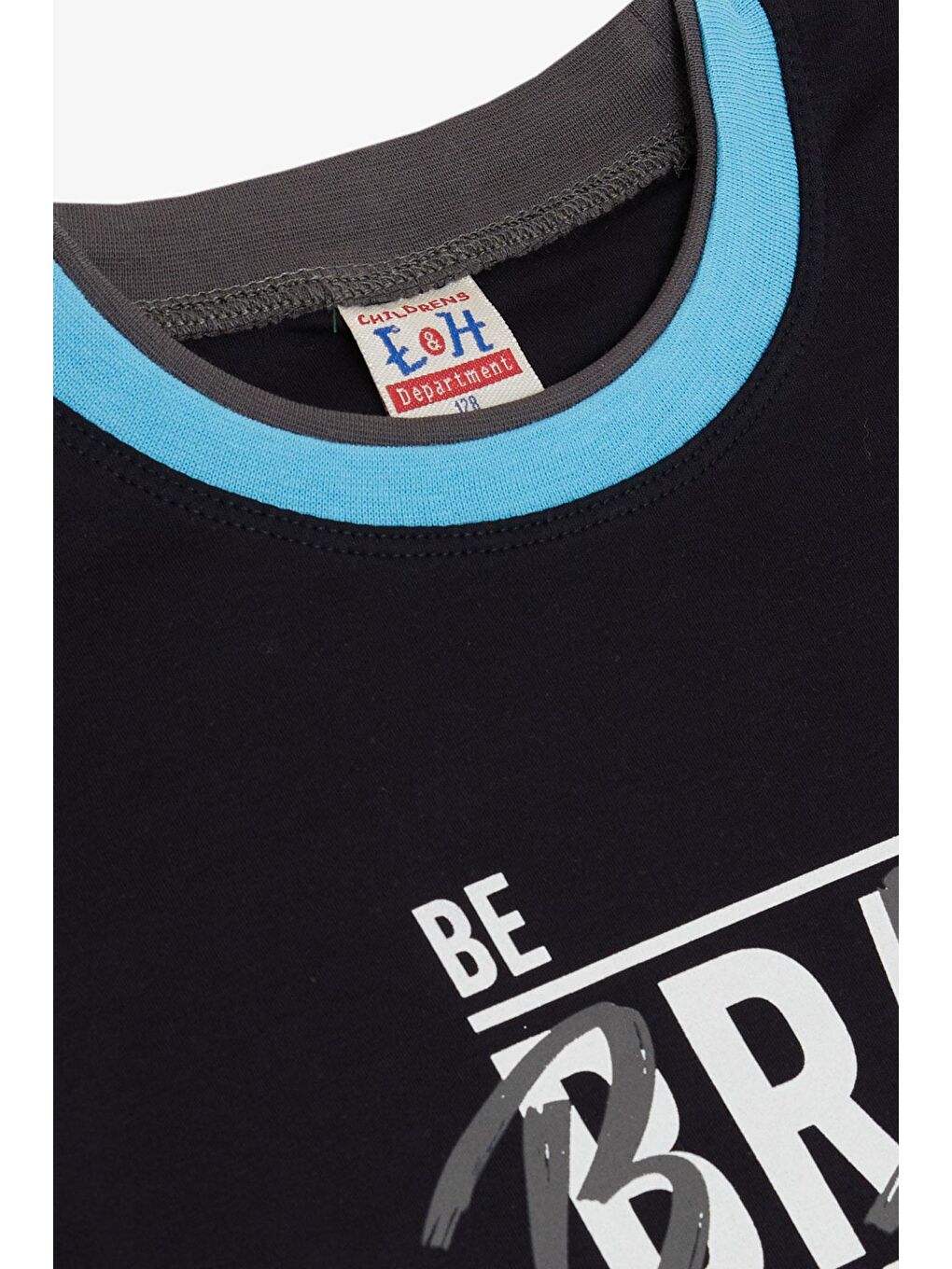 Erkek Çocuk Uzun Kollu Tişört Yazı Baskılı Lacivert (5-9 Yaş)-2