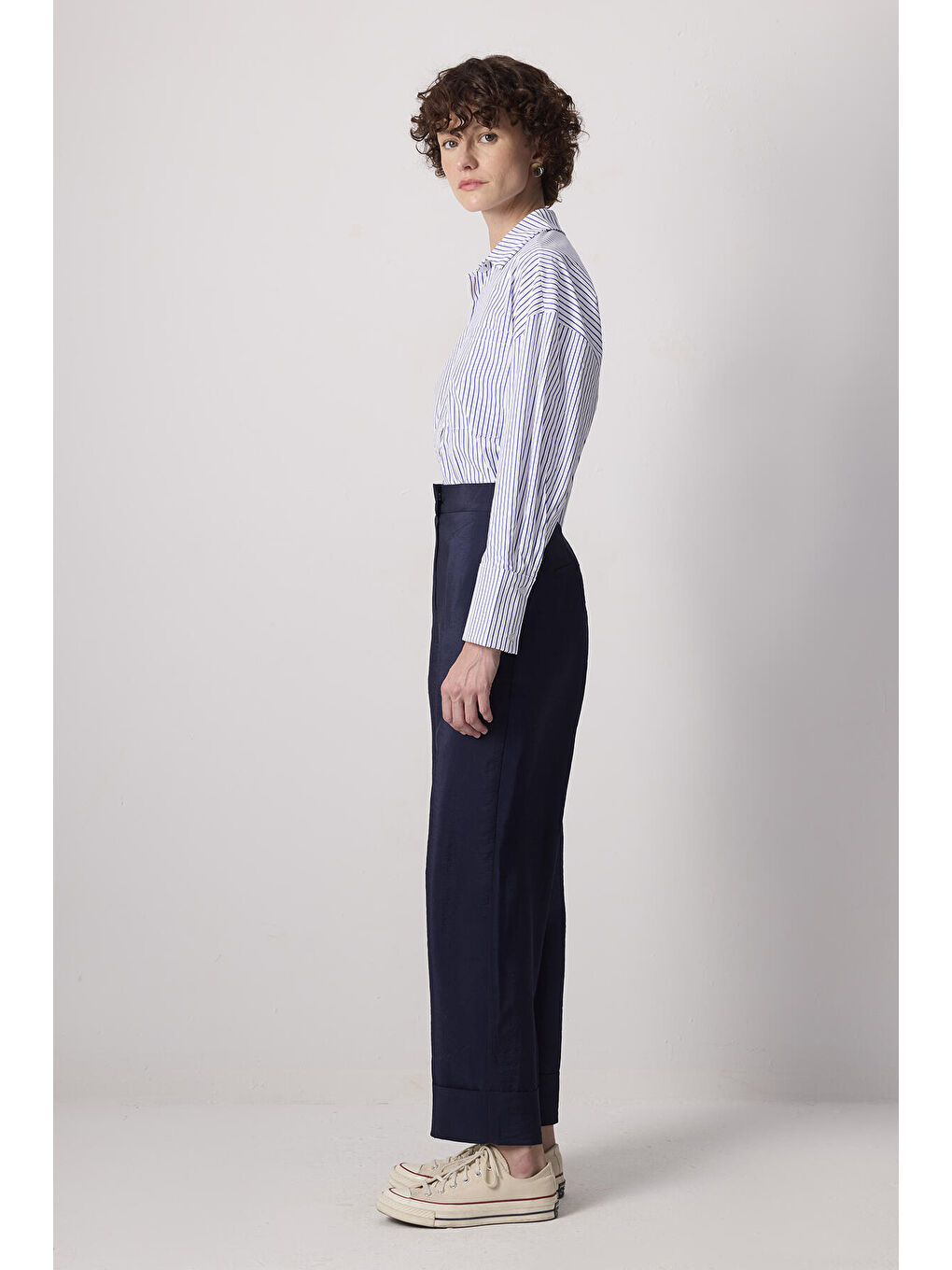 Lacivert Double Paça Kupra Pantolon-2