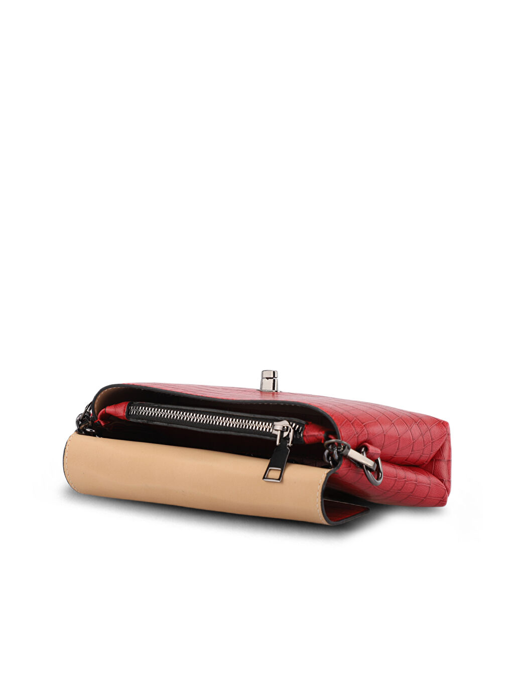 TORINO KROKO Kadın Omuz Çantası Kırmızı-3