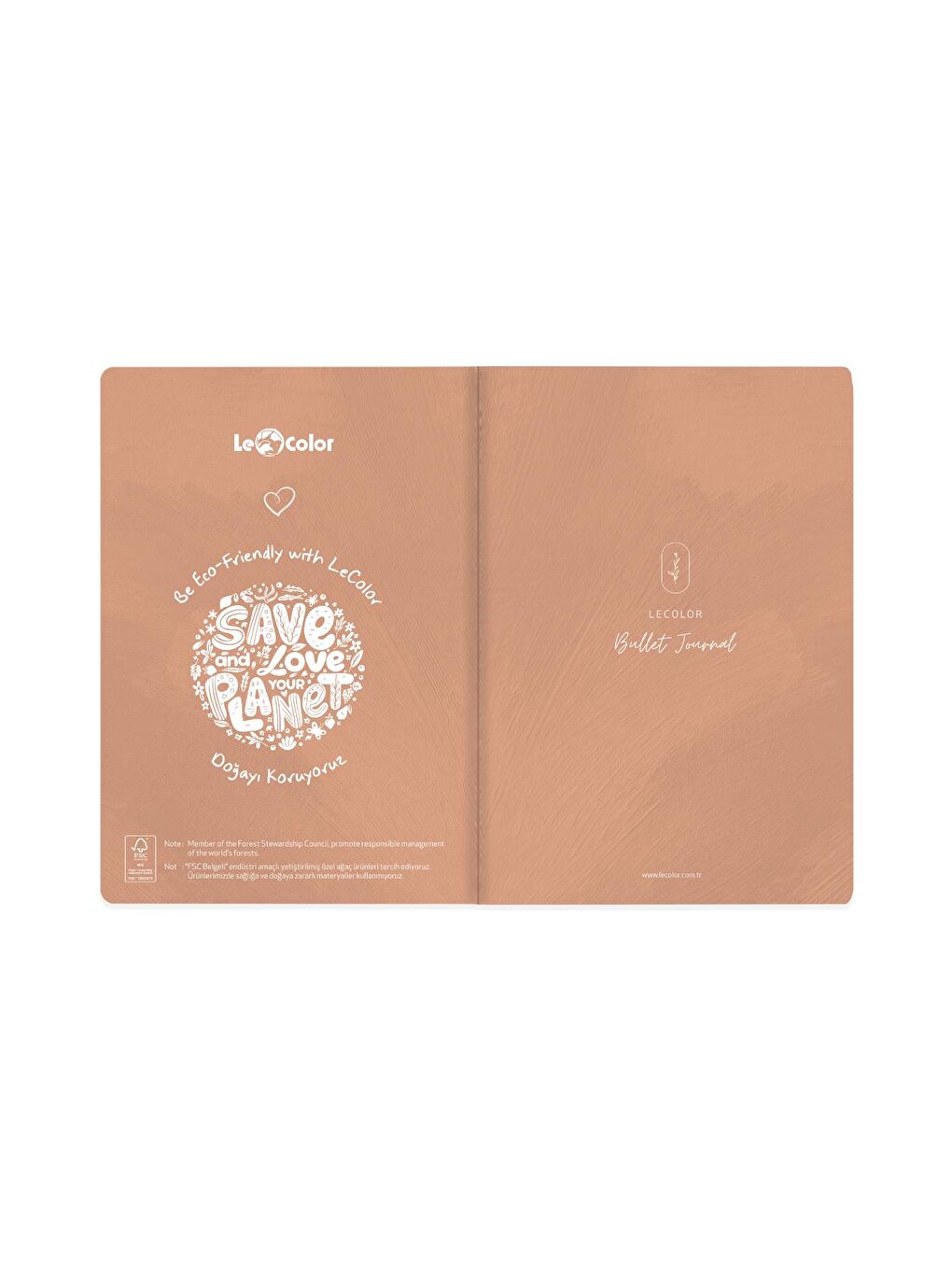 LE COLOR Karışık 17X24 Keten Noktalı Bullet Journal Defter Kelebek - 3