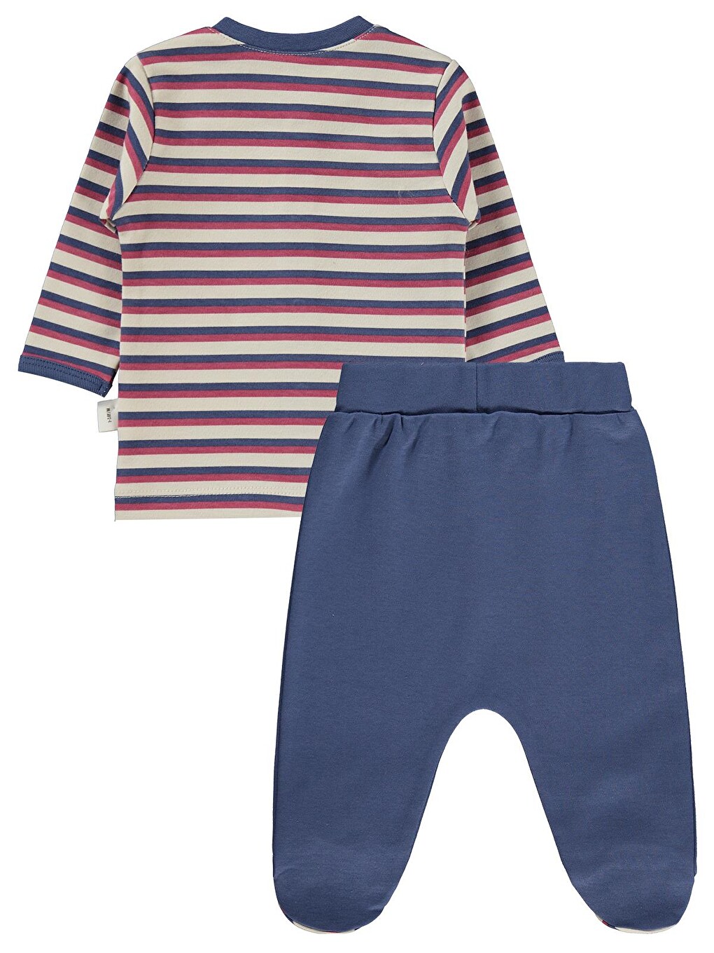 Baby Çizgi Empirme 1-9 Ay Pijama Takımı - Bej-1