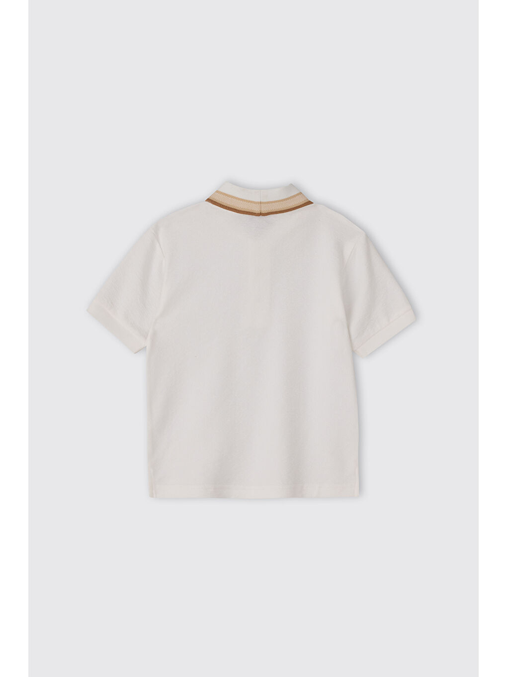 Erkek Bebek Kısa Kollu Beyaz Tişört-1