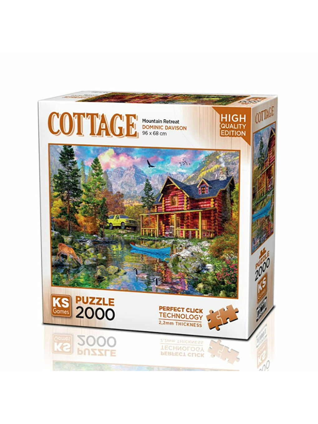 KS GAMES Renksiz Puzzle 2000 Parça Mountain Retreat 22513 - 1