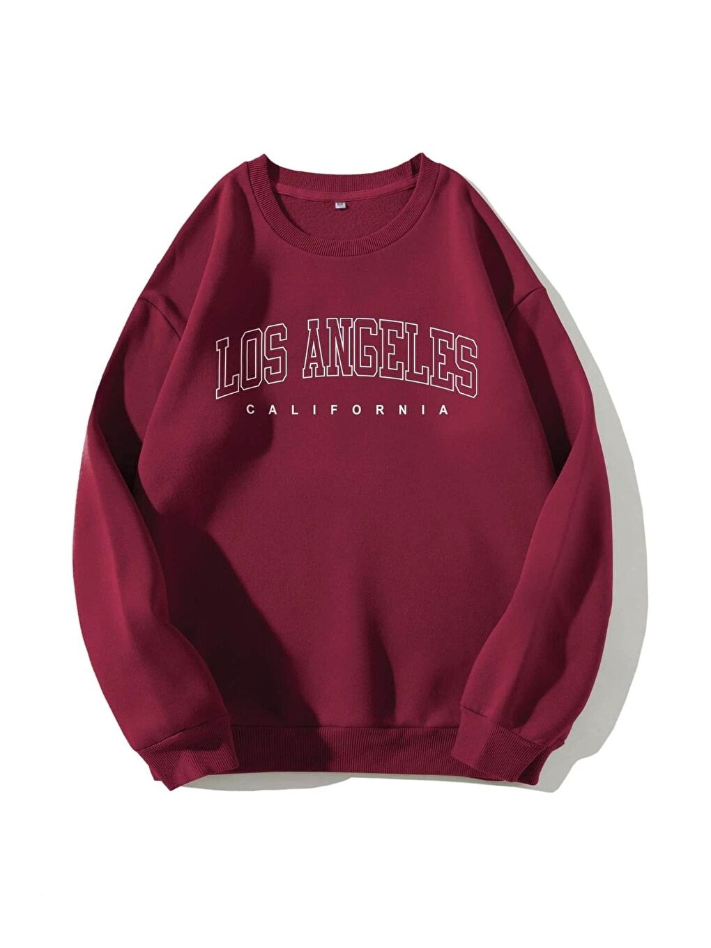 Trendseninle Bordo Kadın Bordo Los Angeles Sweatshirt