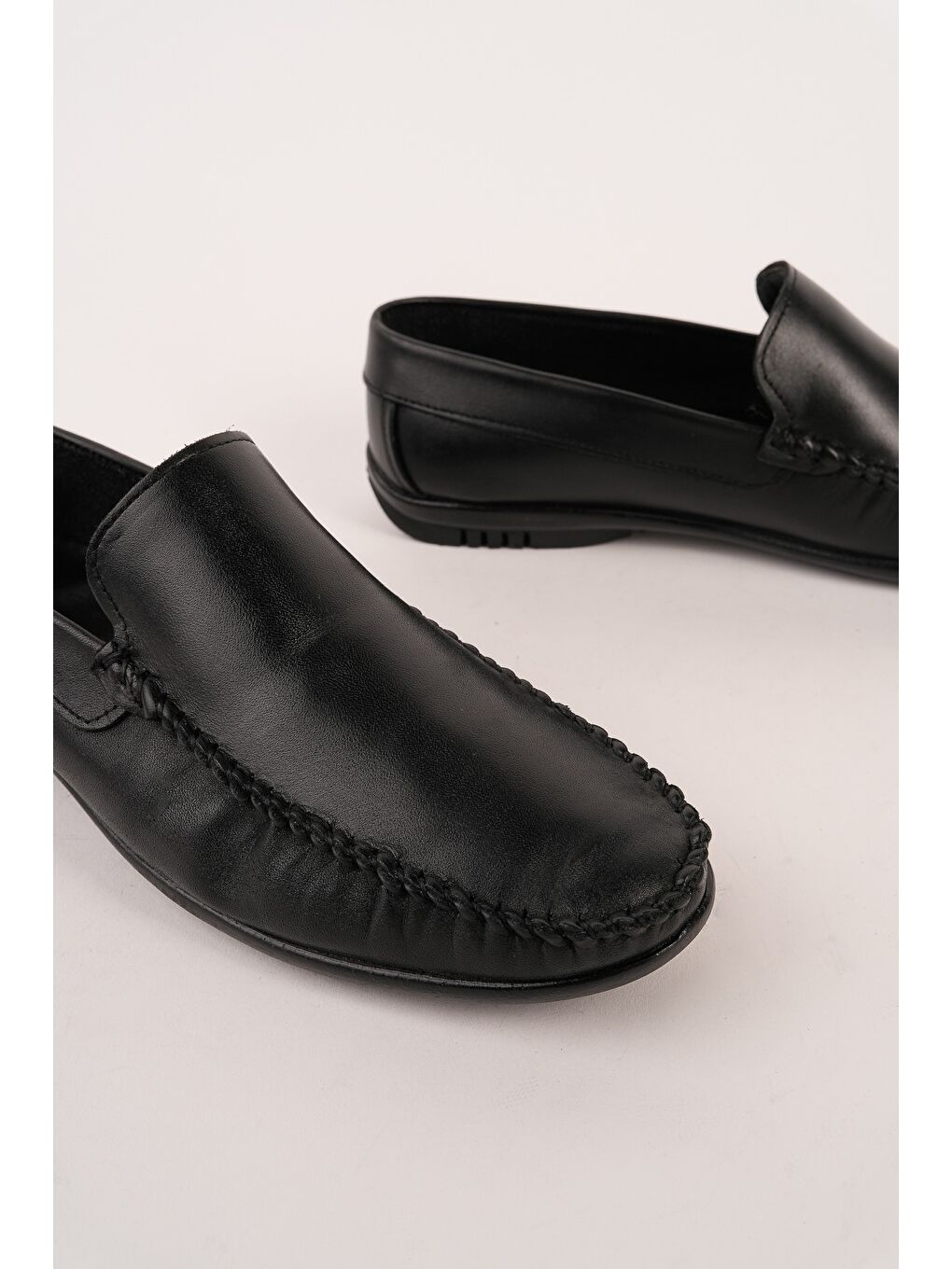 Siyah WİLLS Hakiki Deri Bağcıksız Erkek Günlük Klasik Loafer Ayakkabı-1