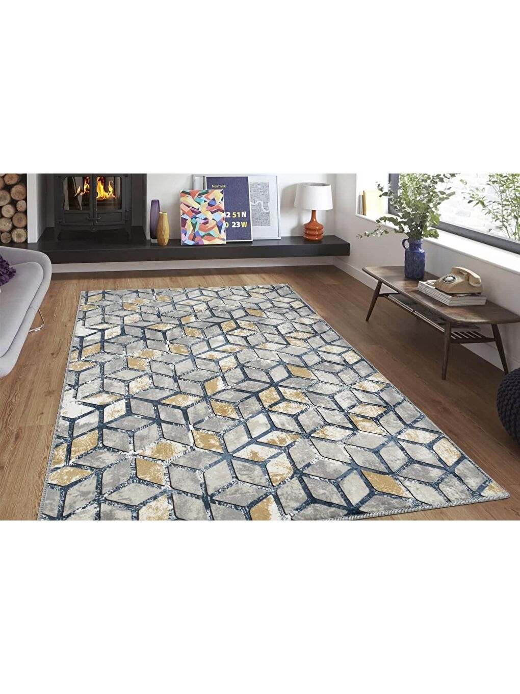 Gri Kaymaz Taban Halı 120x180 Vitra