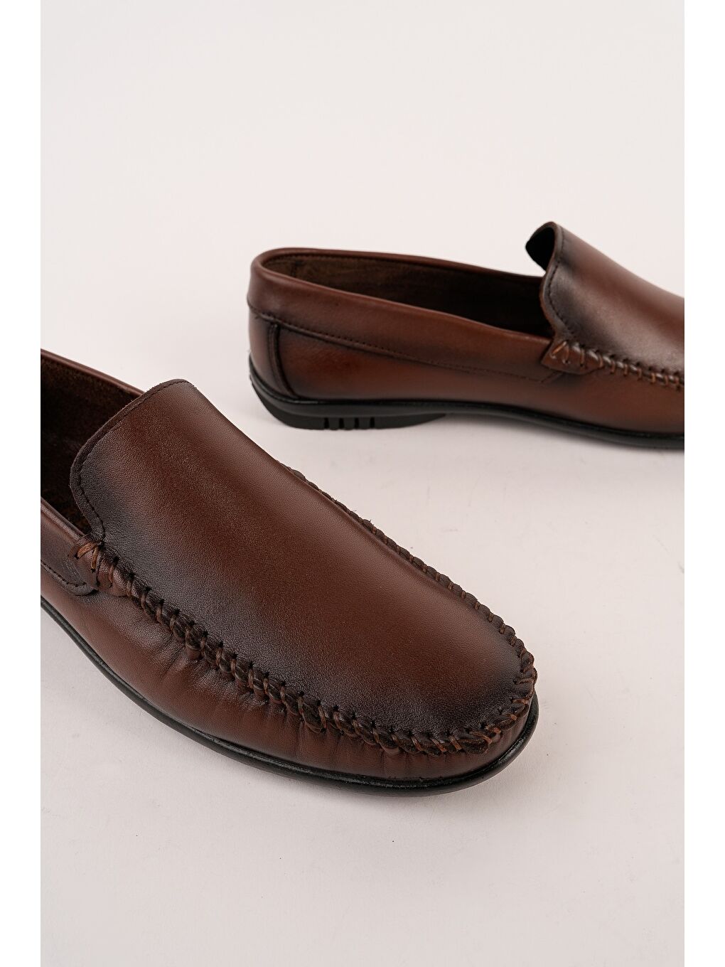 Kahverengi WİLLS Hakiki Deri Bağcıksız Erkek Günlük Klasik Loafer Ayakkabı-1