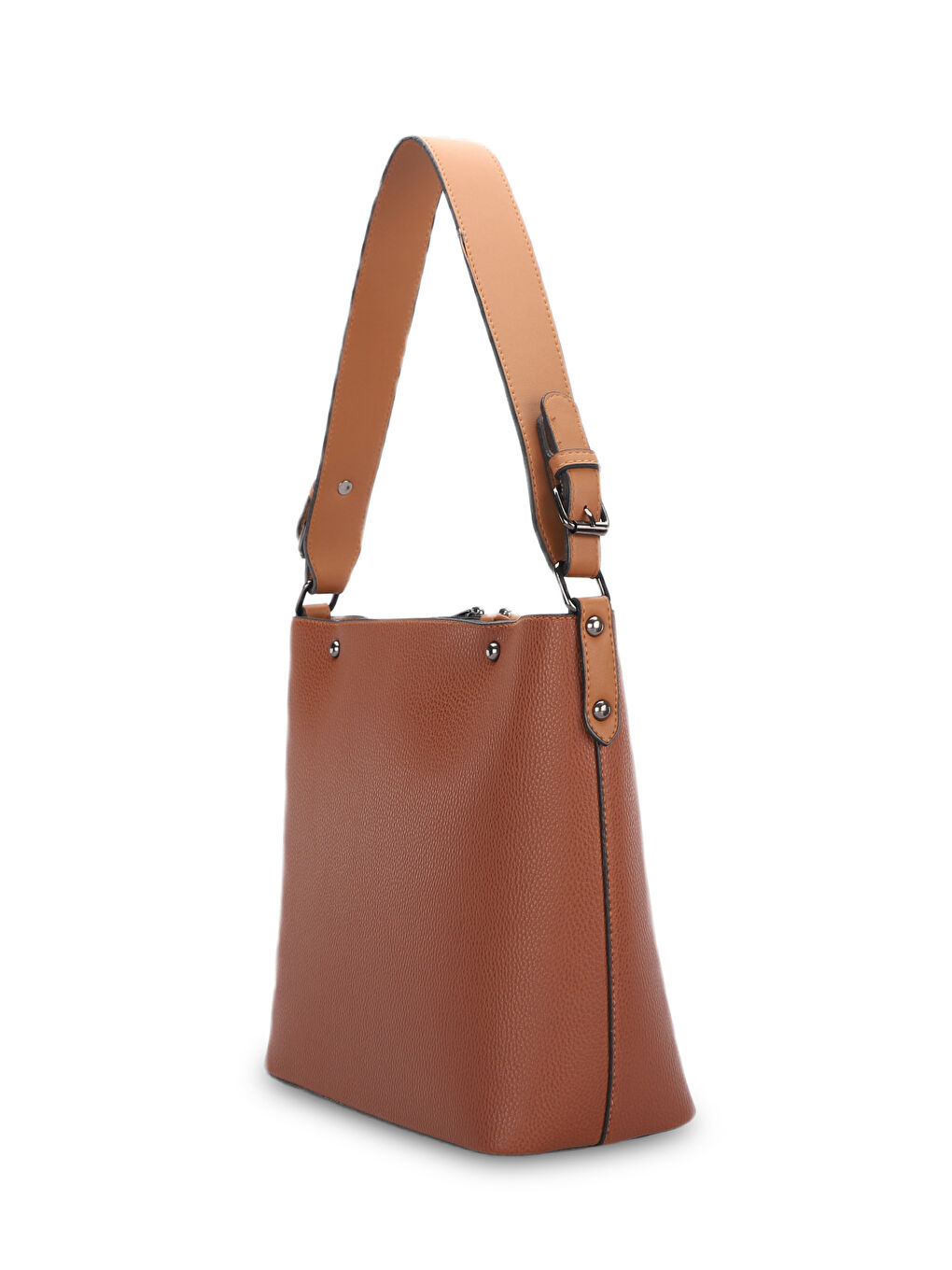 Kahverengi PALERMO NATUREL Kadın Omuz Çantası Taba-3