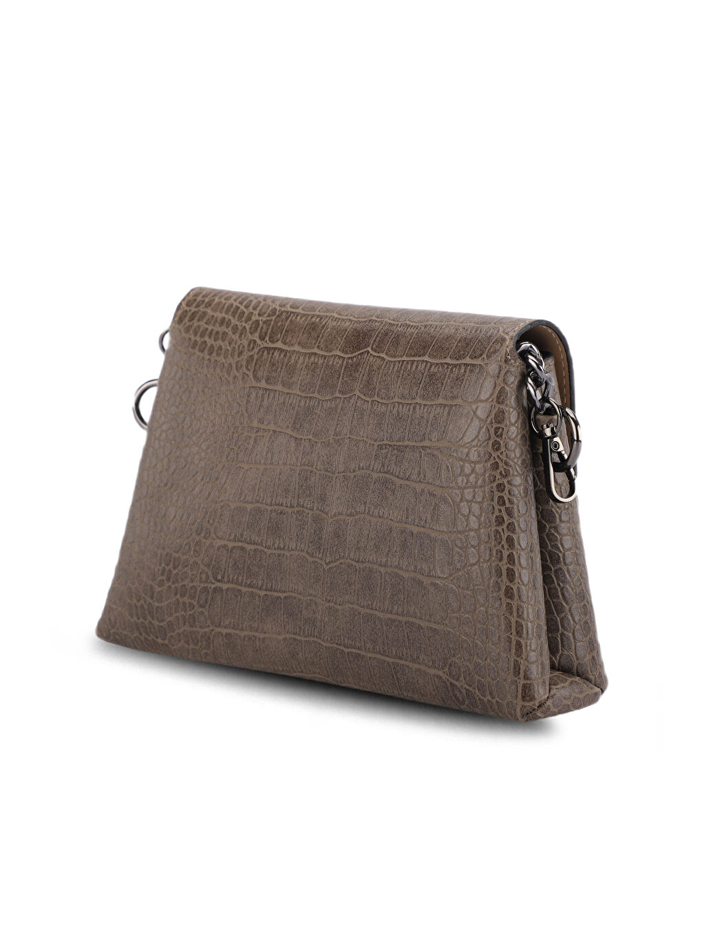 Bej TORINO KROKO Kadın Omuz Çantası Vizon-2