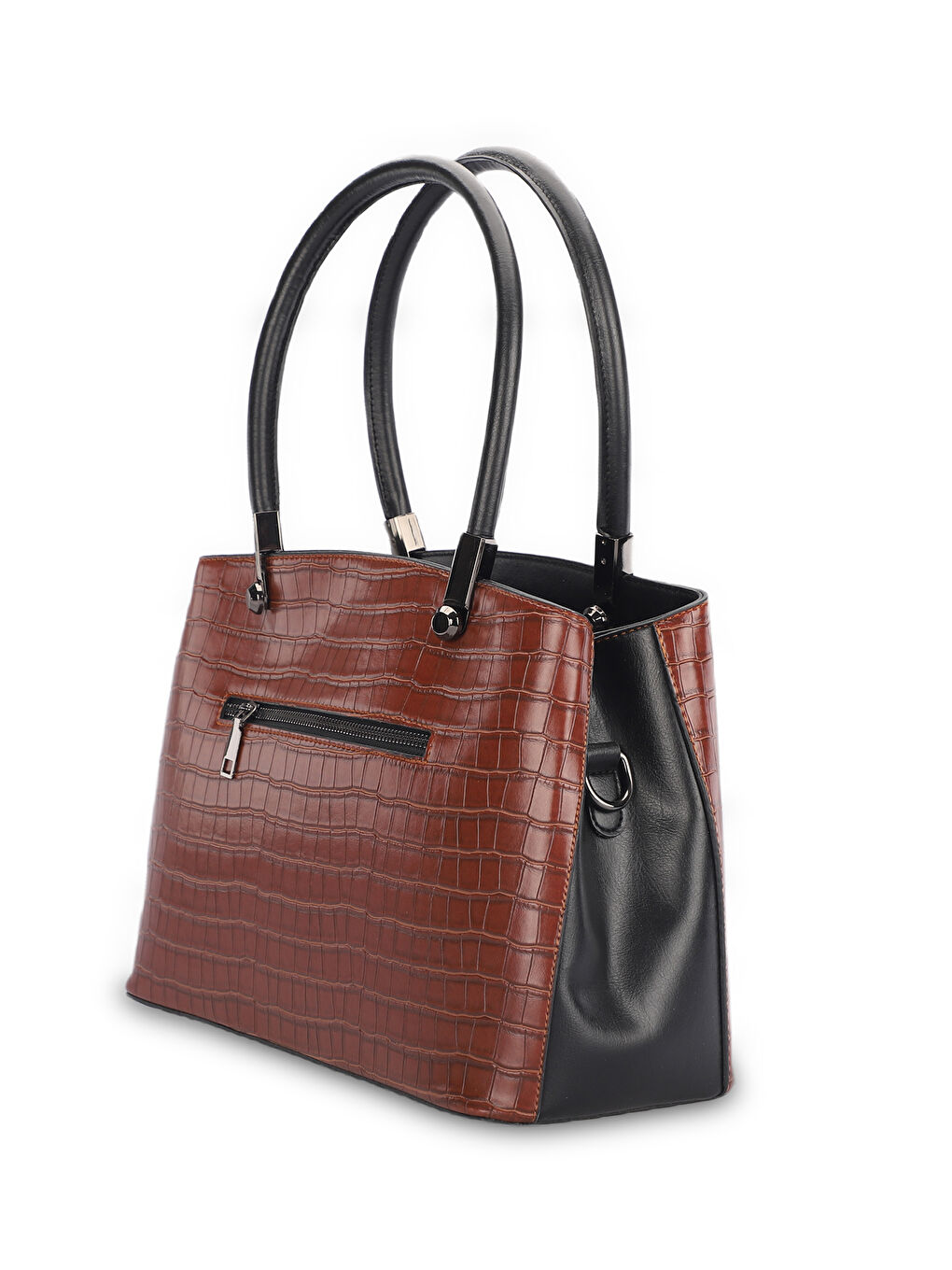Kahverengi ROMA KROKO Kadın El Çantası Taba-2