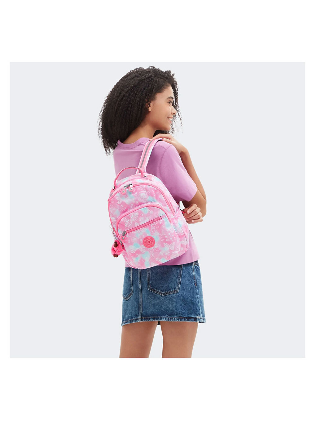 Kipling Pembe Seoul S Okul Çantası Garden Clouds KI53572PE - 5